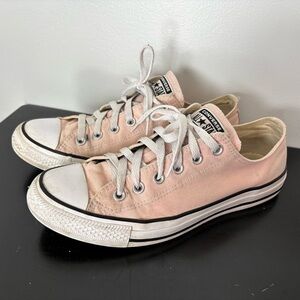 Converse All Star Chuck Taylor Low Top Canvas Shoes Mens 8 Womens 10 Pink FLAWS